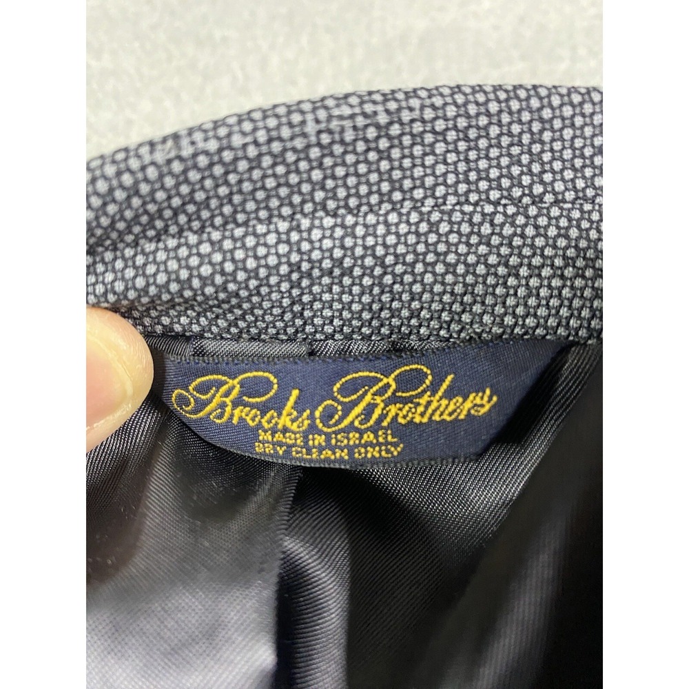 Brooks Brothers Suit Jacket 40 R Gray Wool Birdseye Luxury Brooksease Sport Coat - Picture 14 of 16
